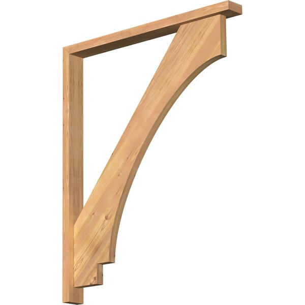 Ekena Millwork Imperial Block Smooth Bracket w/ Offset Brace, Western Red Cedar, 3 1/2"W x 36"D x 44"H BKT0402X36X44IMP05SWR - main